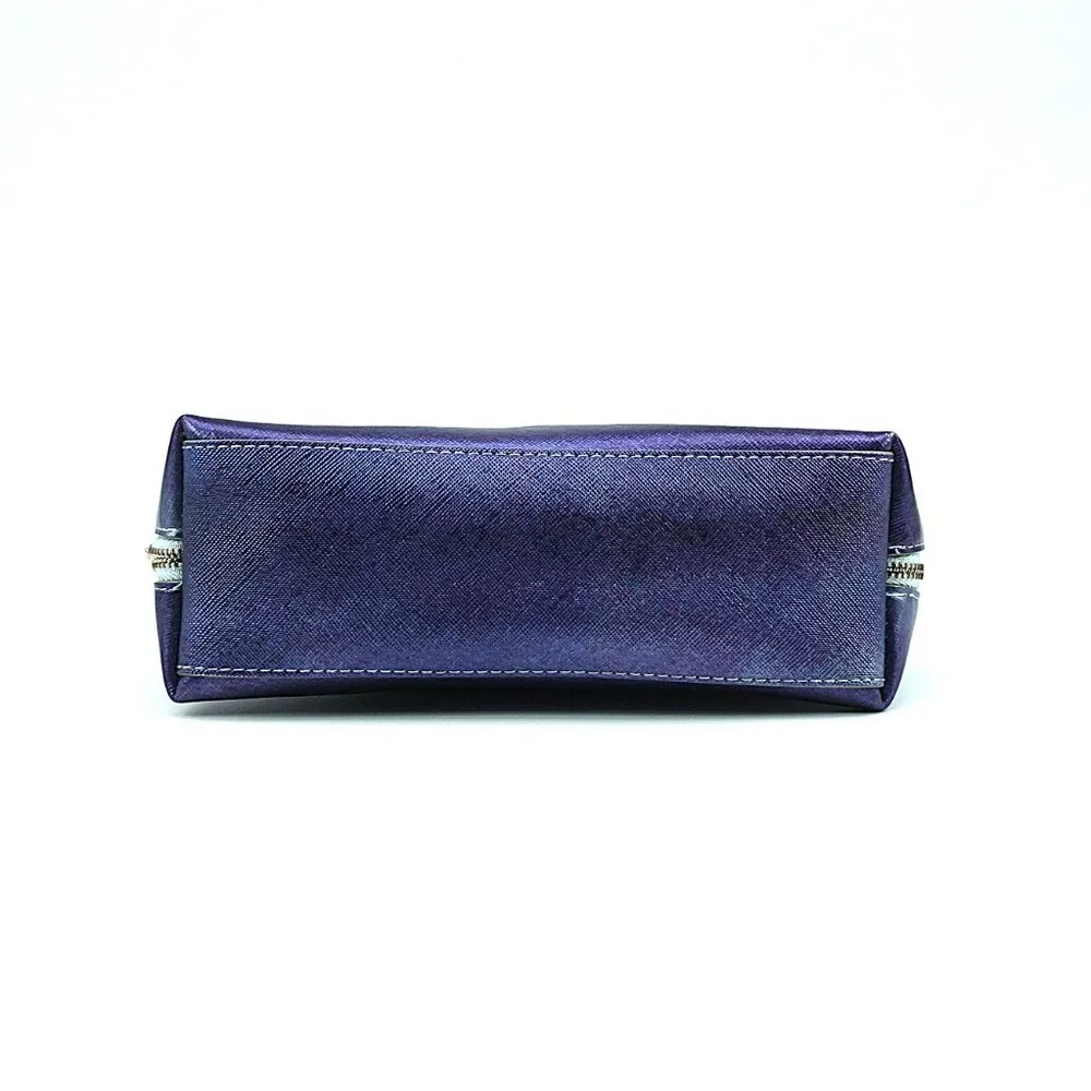 La‎ Mer Metallic Gradient Purple Silver Cosmetic Makeup Travel Bag NEW